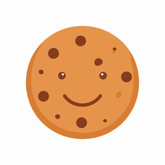 Smiling Chocolate Chip Cookie Image.