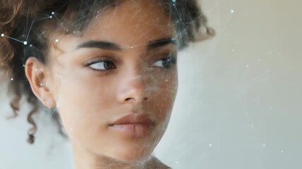 Intriguing Fusion of Human Portrait with Digital Mesh Technology - Powered by Adobe