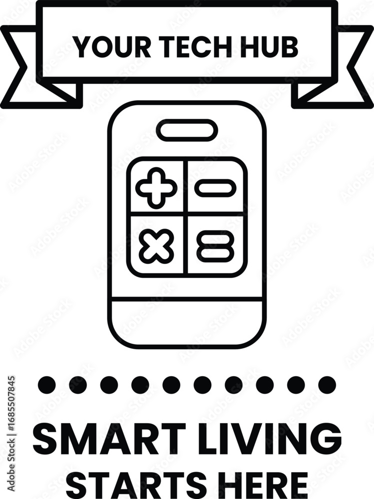 Poster a smart phone with a calculator app on it