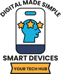 A digital made simple smart device logo
