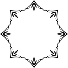 Black  vintage  frame on transparent background. PNG, 300 DPI