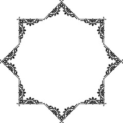 Black  vintage  frame on transparent background. PNG, 300 DPI