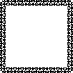 Black  vintage  frame on transparent background. PNG, 300 DPI