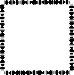 Black  vintage  frame on transparent background. PNG, 300 DPI