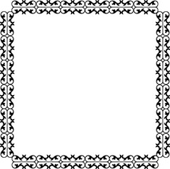 Black  vintage  frame on transparent background. PNG, 300 DPI