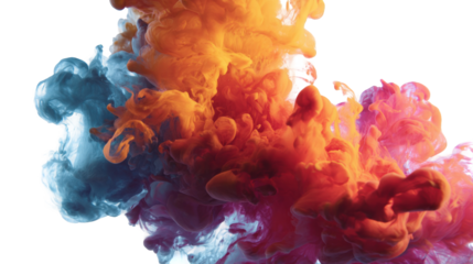 Colorful ink swirling in a dynamic pattern