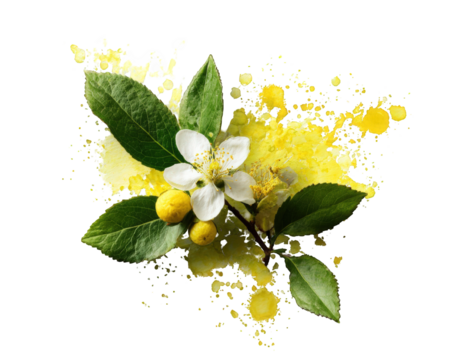 Vibrant yellow floral spray - Powered by Adobe