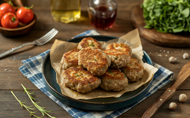 Ushtipci are small fried meat cutlets