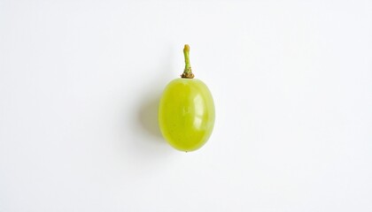 Fresh Green Grape on White Background