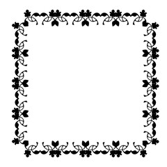 Black  vintage frame on a white background. JPG, 300 DPI.