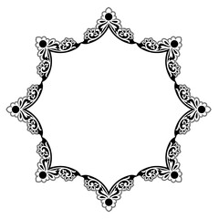 Black  vintage frame on a white background. JPG, 300 DPI.