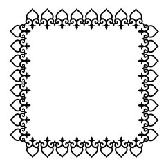 Black  vintage frame on a white background. JPG, 300 DPI.