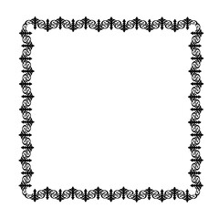 Black  vintage frame on a white background. JPG, 300 DPI.