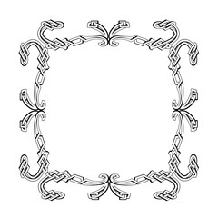 Black  vintage frame on a white background. JPG, 300 DPI.