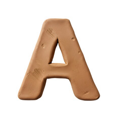 Clay Letter A Texture Font Alphabet Craft