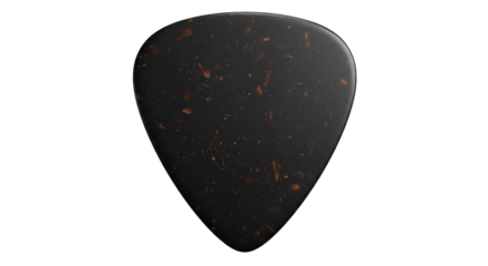 Musical Pick: A close-up image of a classic black guitar pick, perfect for musicians and music lovers. This image captures the instrument accessory's design and utility.