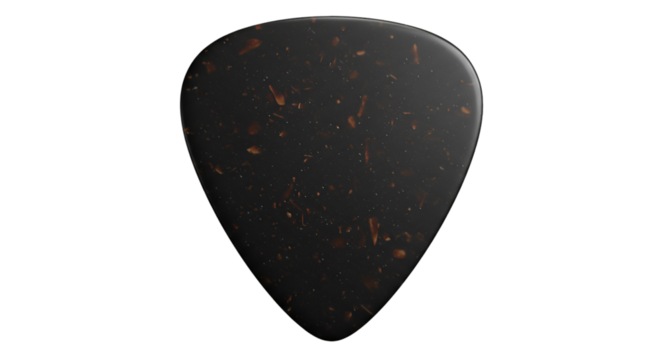 Musical Pick: A close-up image of a classic black guitar pick, perfect for musicians and music lovers. This image captures the instrument accessory's design and utility.