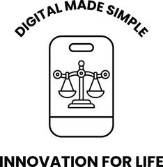 A digital made simple logo for innovation for life
