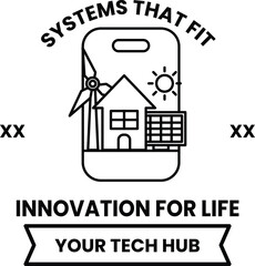Fototapeta premium Systems that fit is the name of the logo