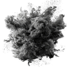 Dark gray, smoky explosion, abstract graphic