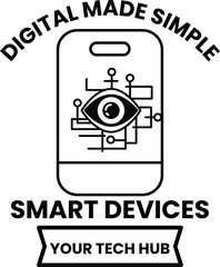 A digital made simple smart device logo