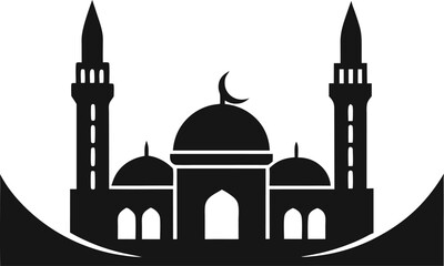 Medina city holy Concept Minar Prophet Muhammad Mosque Vector Icon
