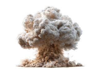A massive explosion of beige and tan smoke