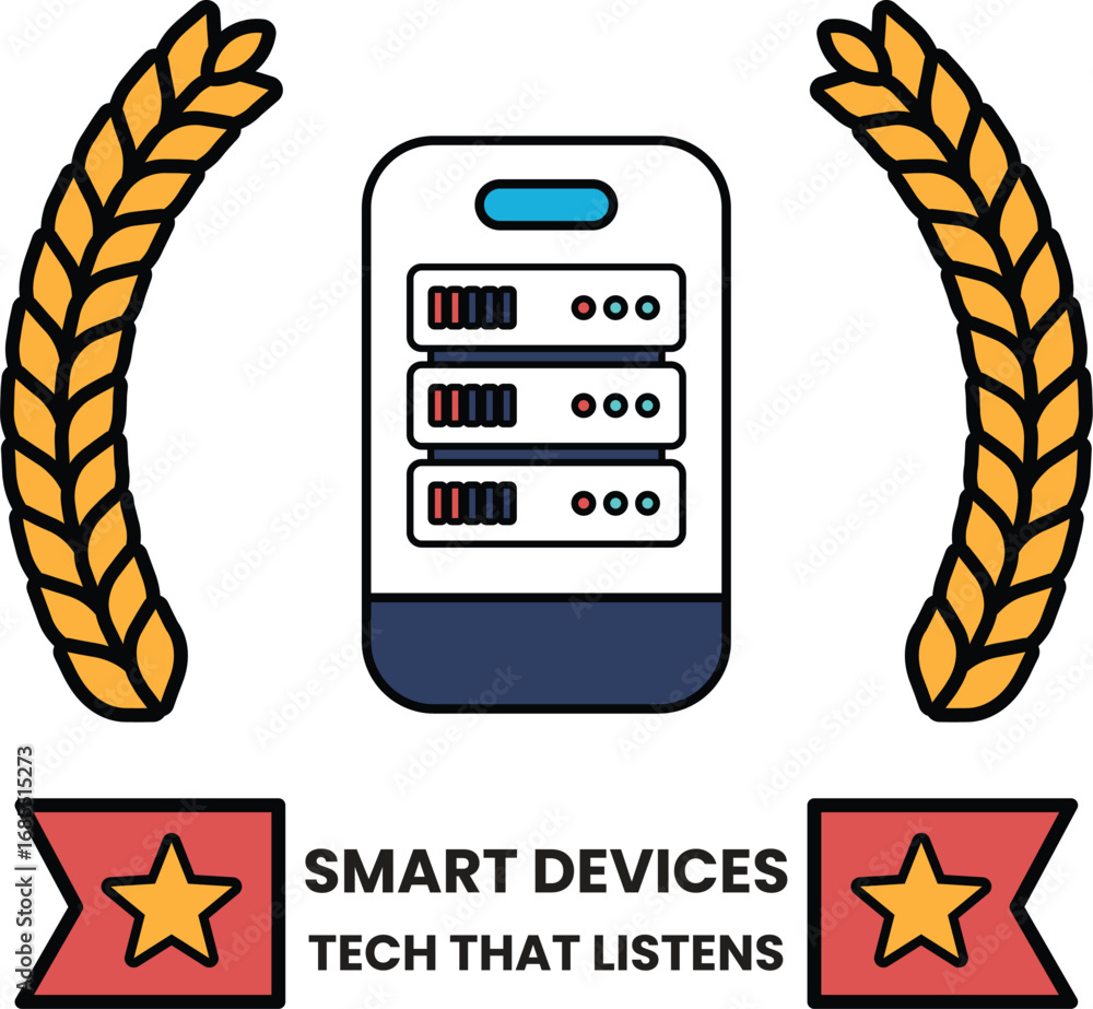 Poster a smart device with a server on it