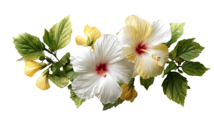 Close-up of vibrant hibiscus flowers