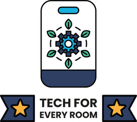 A logo for tech for every room