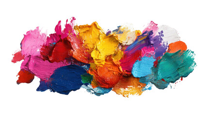 Abstract painting of vibrant, thick impasto strokes