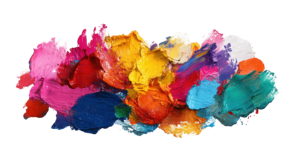 Abstract painting of vibrant, thick impasto strokes