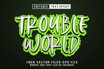 Trouble World 3d Text - Editable Text Effect