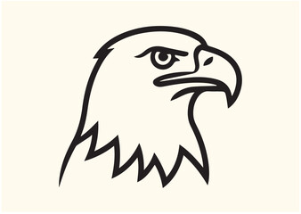 Obraz premium Bald Eagle Line art Vector design