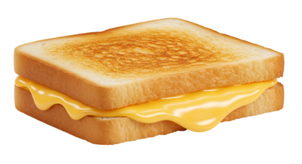 Toasted Cheese Sandwich: A mouthwatering close-up of a classic grilled cheese sandwich, boasting perfectly toasted golden-brown bread and a generous helping of melted cheese, a comfort food staple.