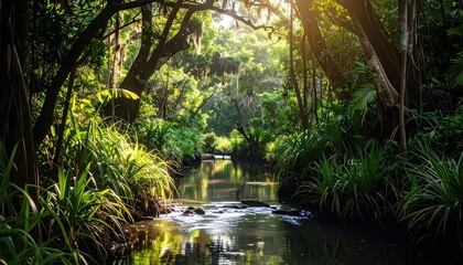 Aerial View of Urban Eco Corridor Promoting Biodiversity