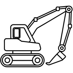 Excavator Outline Vector