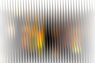 Abstract glowing background with golden orange tones, vertical striped overlay, futuristic minimal wallpaper design with luminous shiny digital artistic effect