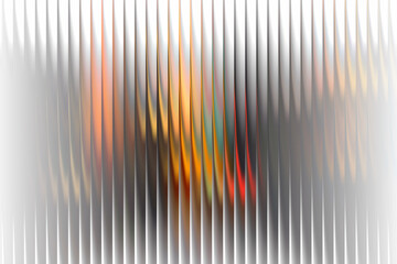 Abstract glowing orange red background with vertical striped white overlay, futuristic wallpaper design with blurred illumination and artistic vibrant effect