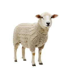 Domestic Sheep A Detailed Photograph of a White Sheep