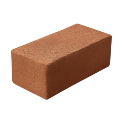 Obraz premium Pojedyncza czerwona cegła ceramiczna .Materiał budowlany jako symbol siły, fundamentu i budowy.