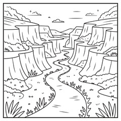 Serene Landscapes Coloring Pages