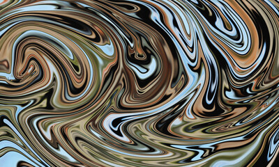 Golden liquid metal swirls form a mesmerizing spiral pattern, creating an abstract and artistic...
