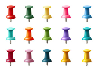 Colorful pushpins arranged in a grid