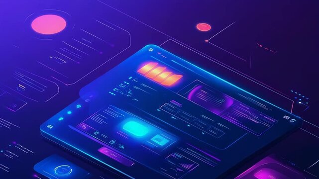 Futuristic interface showing data analysis and information tracking