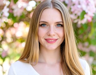 Naklejka premium Portrait of a woman outdoors