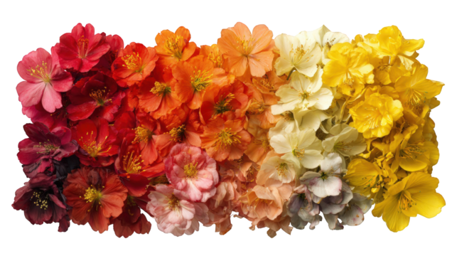 A vibrant spectrum of flowers