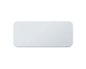 A rectangular, light gray, flat object with rounded corners