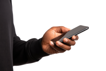 Close-up of a hand holding a black smartphone (1)