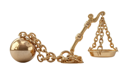 Gold-colored scale model, detailed